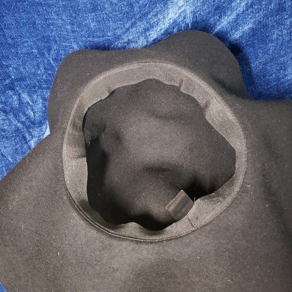 Black 100% Wool Floppy Hat - Picture 2 of 2